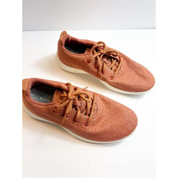 Allbirds Men’s Wool Runner Sneakers Size 10 Orange Textured Comfort Minimalist - Picture 10 of 10